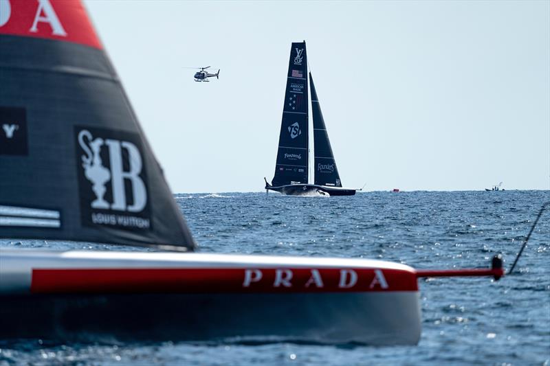 Luna Rossa Prada Pirelli vs. New York Yacht Club American Magic on Louis Vuitton Cup Semi-Finals Day 3 - 16th September 2024 - photo © Ian Roman / America's Cup